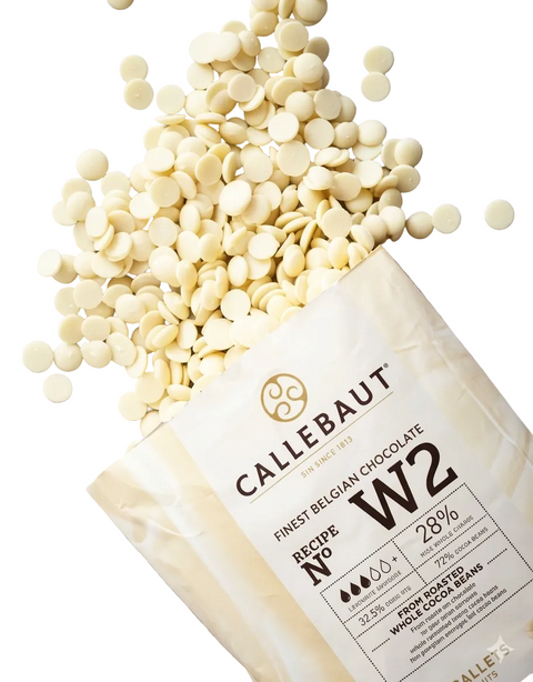 حبيبات شوكولاتة Callebaut كاليبوت بيضاء 28% بلجيكية - White Chocolate