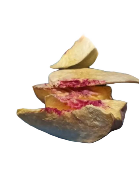 Freeze dried peach fingers