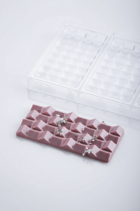 قالب أكريليك ألواح شوكولاتة Acrylic Chocolate Bar Mold Design 2 - مقاس 15.1×7.6سم - ارتفاع 1سم - لشوكولاتة البار