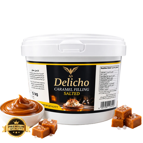 حشوة كراميل مملح ديليتشو Delicho Salted Caramel Filling للحشو والتغطية