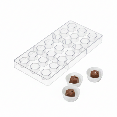 قالب شوكولاتة إيكريلك بثلاثة خطوط Acrylic Triple Lines Chocolate Mold No.70 - مقاس 2.5×2.7سم - سطح لامع احترافي