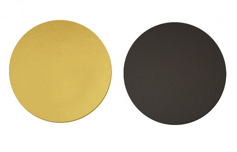 Gold/Black Double Sided Round Cake Base Multiple Sizes