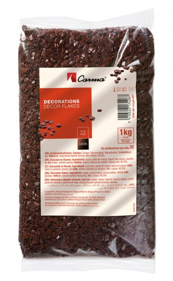 carma decor flakes belgian chocolate chips for decoration